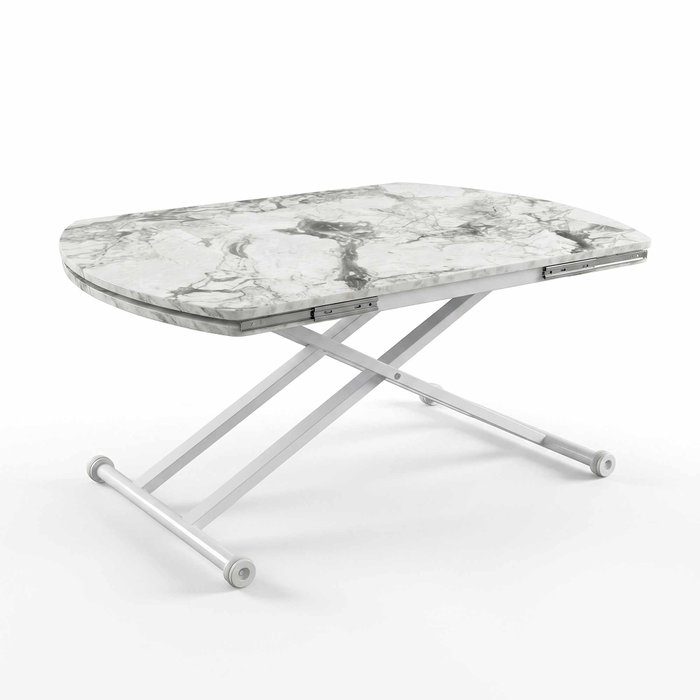Hanah Home Mesa de Comedor Extensible Yan Yari Oval - Mármol Blanco